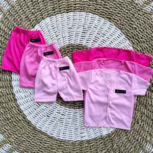 6 PCS 3 Set Baju Bayi Baru Lahir Lengan Panjang Halus Lembut Paket Newborn Gift Kado Bayi