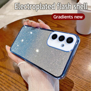 Ốp điện thoại cho Samsung A15 A24 A25 A35 A55 A54 A34 A05 a05s a04s A14 A13 sang trọng mạ điện kim tuyến trong suốt Ốp điện thoại mềm