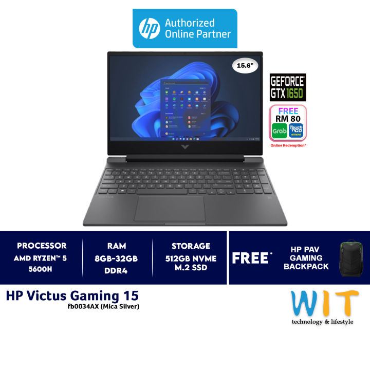 Hp Victus 15 Fb0034ax Amd Ryzen 5 5600h 8gb 32gb Ram 512gb Ssd 156 Fhd 144hz Nvd 5474