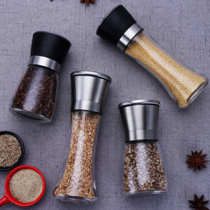 Salt And Pepper Grinder Refillable Stainless Steel Shakers With Adjustable Coarse Mills Portable spice jar containers2026