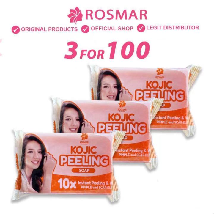 3pc Or 5pcs Original Rosmar Kojic Peeling Soap 150g