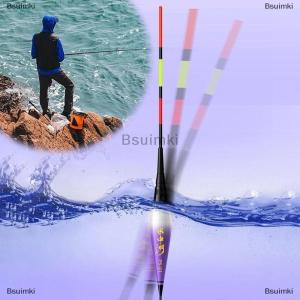 [COD] Bsuimki Smart LED Fishing Float 2Light Highly Sensitive Remind Buoy Gravity Sensor Glowing Electric Night Fishing Long Tail Float