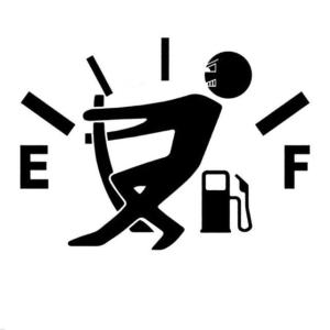 Nhãn dán nắp bình xăng chất liệu Vinyl cho xe hơi