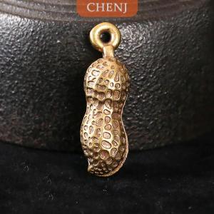 [COD] CHENJ ระฆังทองเหลืองถั่วลิสงเครื่องประดับทองแดงรูปปั้นฮวงจุ้ยตกแต่งโต๊ะอุปกรณ์ตกแต่งบ้านพวงกุญแจจี้ของขวัญ