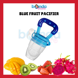 Blue Baby Feeder Food Bite Silicon Fruit Pacifier Puting Buah Baby Fruit Pacifier Bc