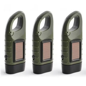 Outdoor LED Hand Pressing Dynamo Solar Crank Power Flashlight Torch Light Hand Press Crank Camping Lamp Light for Outdoor Home