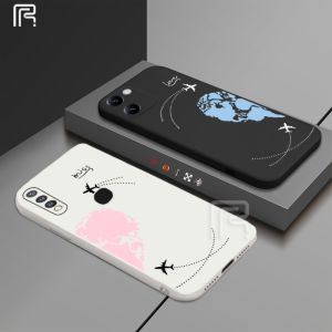 (Lokal Ready) Casing hp Vivo IQOO Z7X V27e V25 V25e V19 V9 V21 V20 V23e Y85 S1 S1 ProPeta Dunia Hati Cinta Soft Phone Cover