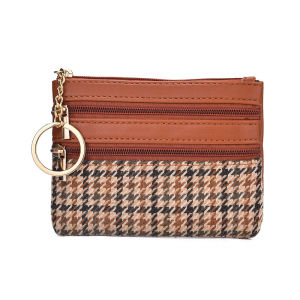 ✨ Stylish Double Zipper Coin Purse / Small Change Wallet / Mini Card Holder For Travel & Daily Use Leather Coin Purse Double Zipper零钱包