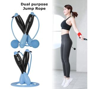 Jump Rope Smart Dual Purpose Skipping Rope Dual-Mode Digital Anti-Slip Hand Grip LCD Screen Sport Exercise Workout Home