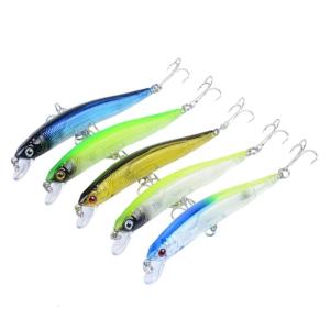5pcs Plastic Fishing Baits Minnow Fishing Lure Artificial Hard Baits Topwaters Artificial Wobbler Fishing Tackle Lure