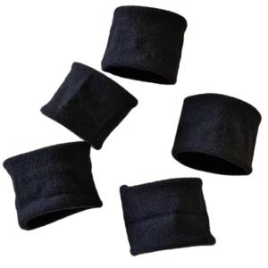 5ชิ้นยางรัดผมกว้างกันลื่นที่มีความยืดหยุ่นสำหรับการออกแบบหางม้าสูงยางรัดผมวิ่งออกกำลังกาย