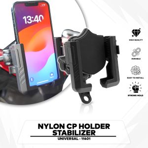 MOKOTO NYLON CELLPHONE HOLDER NON-SLIP STABILITY PHONE SIDE MIRROR MOUNT CLAMP UNIVERSAL FOR MOTORCYCLE