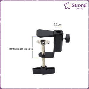 Suomi Black C-Clamp Desk Light Clamp Mount Holder Cantilever Bracket for Desktop Table Lamp