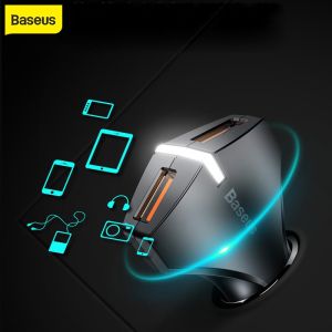 🥇✅SG READY STOCK✅Baseus Quick Charge 3.0 Car Charger 5V3A Dual USB Port Mobile Phone