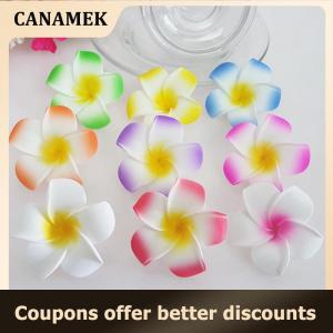 【 CANAMEK 】 Summer Plumeria Flower Hair Clips For Women Girls Cute Hairpins Egg Flower Barrettes Hawaiian Wedding Party Hair Accessories