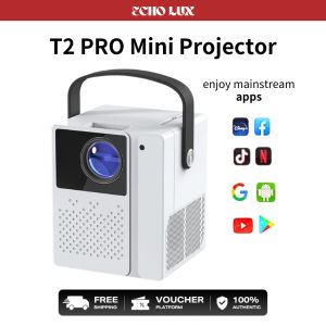 T2 PRO Mini Portable Projector with Autofocus 1080p Full HD Wireless Streaming and HDMI Support for Home Entertainment