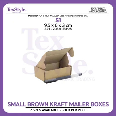 Textstyle Small Sizes T-Mailer Box Corrugated Mailer Brown Kraft Box Packaging Shipping Gift Box 7 Sizes - Per Piece