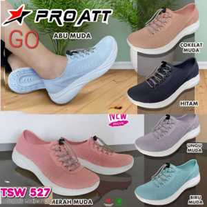 Gopro ATT TSW 527 Sepatu Slip On Wanita Tali Karet Terbaru Lentur Nyaman Kuat Ringan 38-41