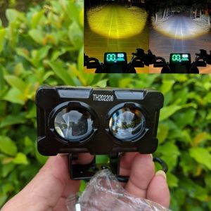 Đèn trợ sáng bi cầu X25 Pro xe máy ô tô siêu sáng công suất ( 45W ) xem video tex thực tế ĐÈN 2 MÀU SIÊU SÁNG - ĐẲNG CẤP