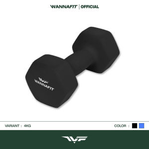 WANNAFIT Dumbbell 4kg Vinyl Neoprene | Dumbell Barbell Dumbel Barbel 4 kg | Alat Latihan Beban