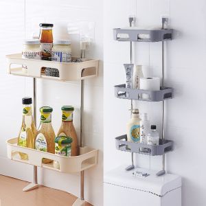 Kệ nhựa đa năng 3 tầng cho nhà tắm - nhà vệ sinh (65x30 cm). Kệ bồn cầu tiết kiệm không gian gắn tường
