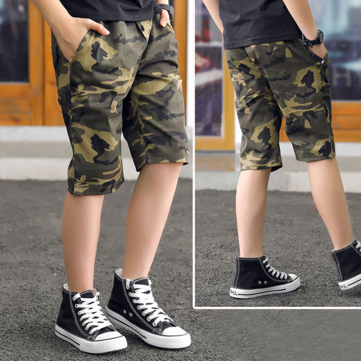 IENENS 4-13 Years Kids Baby Boy Shorts Casual Clothes Trousers Boys Slim  Straight Jeans Young Children Fashion Cotton Clothing Short Pants Elastic  Waist Pants