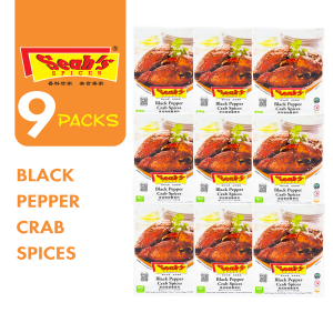 [BUNDLE OF 9] Seahs Spices Singapore Black Pepper Crab Paste Spices Premix (4 pax serving)
