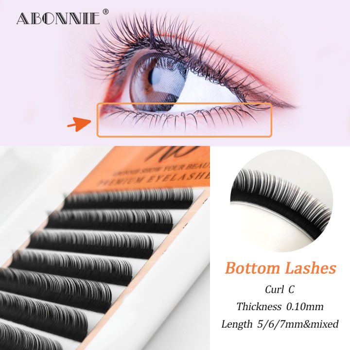 Bottom Lashes 5mm 6mm 7mm Under Eyelashes Lower Individual Lashes Natural Short False Mink Eyelash Extension