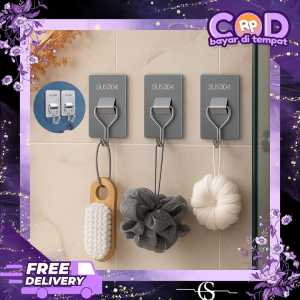 Gantungan Dinding Hook Hanger Stainless Steel 304 dengan Perekat Hook Tempel Serbaguna