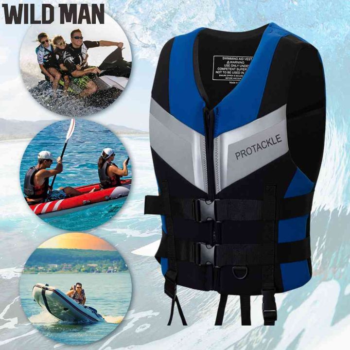 Water Sports Life Vest Adults Safety Buoyancy Swimming Life Jackets  Lightweight Neoprene Buckle Floating Foam Adjustable Zipper for Surfing  Sailboard Rowing Fishing