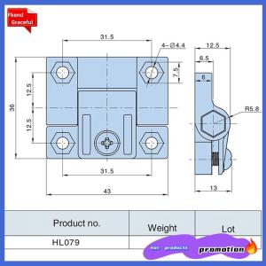 Fkend PA Electric Cabinet Box Hinges Black Damping Hinges Industrial Equipment Metal Cabinet Door Hinges