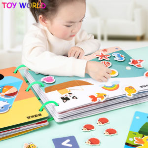 17 Themes 3D My First Busy Book preschool activity Quiet book Montessori Toy Busy Board Toys Early Learning Cognitive Match Game Basic Life educational material Toy for kids