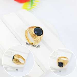 CINCIN PRIA TD01 TITANIUM ROUND BATU COLLOR ELEGAN ANTI LUNTUR DAN ANTI KARAT (COD)