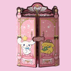 Sanrio Melody Kuromi Wardrobe Dress Up Sticker DIY Childrens Sticker Dress Up Kuromi Melody Quiet Book Handmade Toys