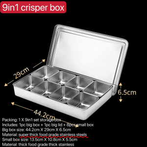 Stainless steel Japanese tray with cover fresh keeping box with lid food keepers with lid stainless stock food storage for refrigerator spice organizer cabinet storage stainless bowl for steaming crisper box food warmer lunch box serving tray with cover