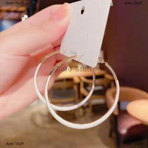 [COD] Auto Stuff ต่างหูแฟชั่นสำหรับเด็กผู้หญิง1คู่ต่างหูแบบห้อยต่างหูวงกลมขนาดใหญ่ต่างหูห่วงสไตล์ฝรั่งเศสระดับไฮเอนด์ของผู้หญิง