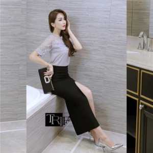 Rok Slit panjang Maxi Slit Skirt Rok Span Korean style Rok Belah Samping Terbaru Stretch Premium