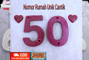 Hiasan Glitter Nomor Rumah Angka & Huruf: Desain Unik & Aksesoris Dekorasi