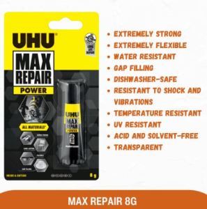 UHU Max Repair Glue 8g MAX REPAIR EXTREME SUPER GLUE