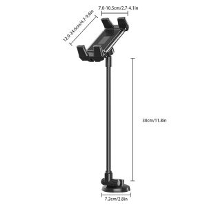 Universal Car Dashboard Phone Holder with Suction Cup and Adjustable Long Arm for Smartphones