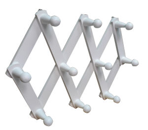 [HCM]Móc treo quần áo gắn tường bằng gỗ đầu hình nấm (Màu trắng)