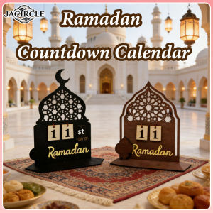 JACIRCLE Wooden Countdown Calendar Desktop Decoration Table Decor Ramadan Home Decoration