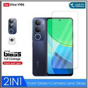 Paket 2in1 Tempered Glass Vivo Y19s 4G Y28 4G NFC Y27 4G Y30 2020 Anti Gores Kaca Free Camera