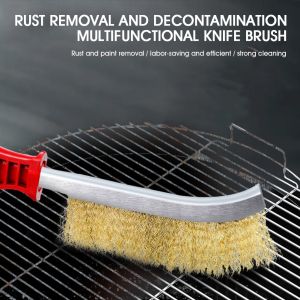 Grill Cleaner BBQ Grill Barbecue Kit Cleaning Brush Steel Wire Brush Cleaning Tools Grills Picnics Barbecue Tools Kitchen Gadget