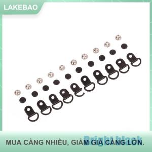 【LAKEBAO】 10 Bộ khóa vòng chữ D để sửa túi đi bộ đường dài Giày leo núi khóa sửa chữa thiết thực Phụ kiện trang trí bằng kim loại túi thủ công tự làm