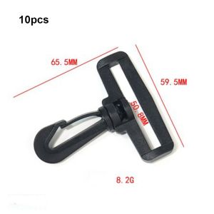 BESTOURO 10pcs Black Luggage Swivel Snap Hook Buckle Plastic 5 Sizes Backpack Universal Hook Buckle Backpack Strap Keychain Buckle Bag Accessories