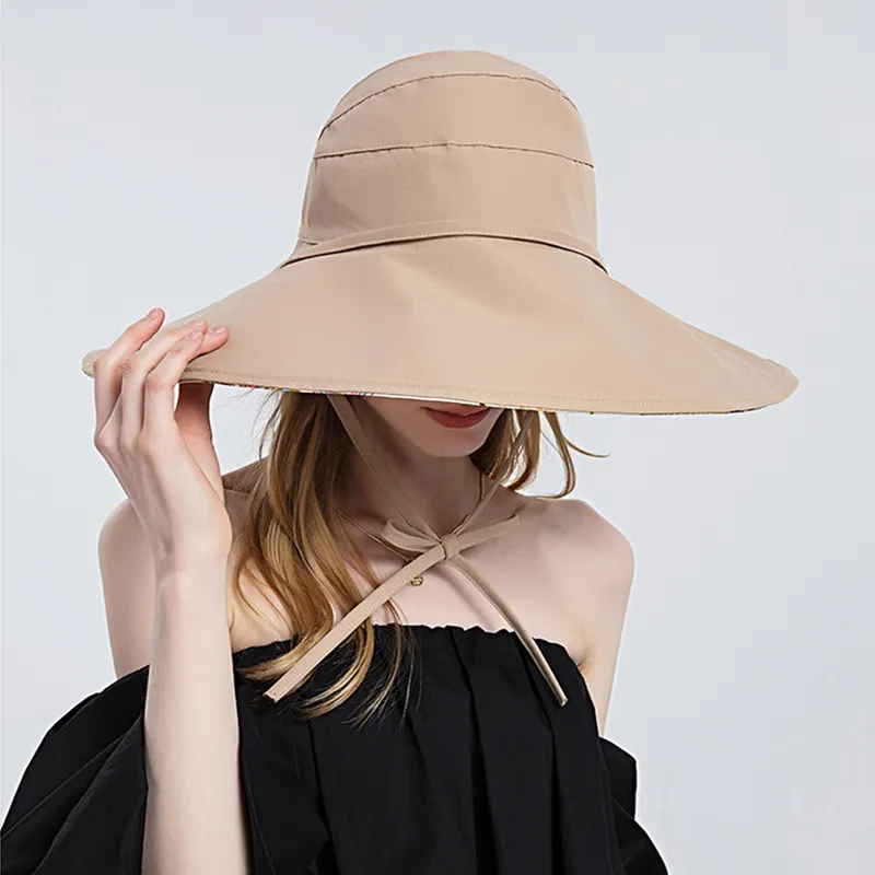 COD]18CM Big Hat for Women Summer Hat for Women Sun Protection Hat