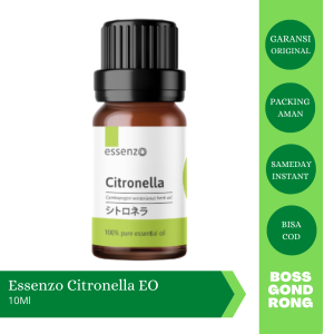 [Bisa COD] Essenzo Citronella Essential Oil - 100% Pure Essential Oil. Membantu mengatasi rasa lelah meredakan nyeri otot & sendi serta pegal-pegal.
