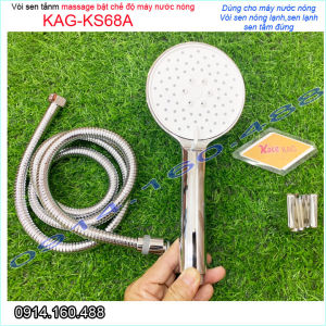 [HCM]Dây tay sen KAG-KS68A Vòi hoa sen máy nước nóng nhiều chế độ nước tia phun mạnh sử dụng tốt