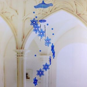 DECALE Star Butterfly Wind Chime Dolphin Metal Tubes Flower Hanging Decor Home Decor Pendant Window Ornaments Garden